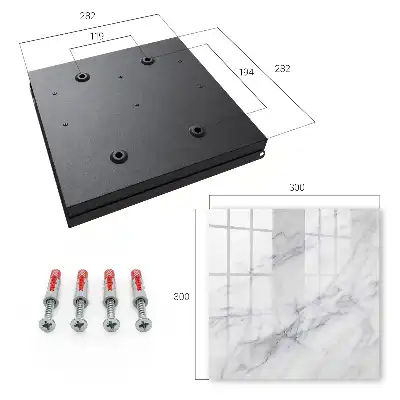 Wall mounted key cabinet Marble elegance with a white background