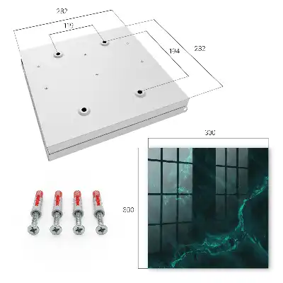Wall mounted key box Green depths full of mystery