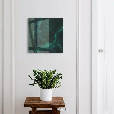 Wall mounted key box Green depths full of mystery
