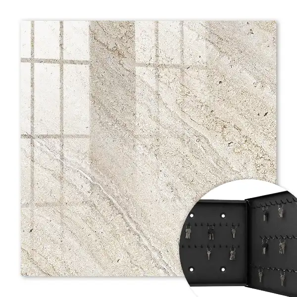 Key box for home Light marble with natural patterns