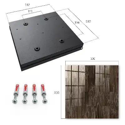 Key cabinet Brown wood with distinct grain