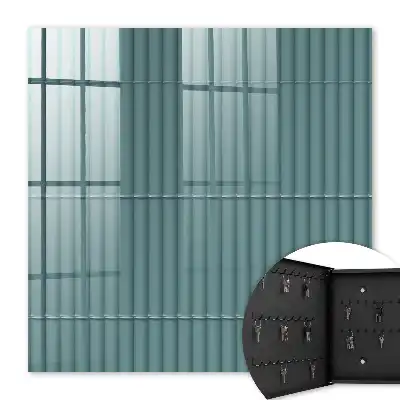 Wall mounted key cabinet Turquoise texture modern style