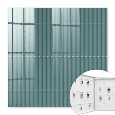 Wall mounted key cabinet Turquoise texture modern style