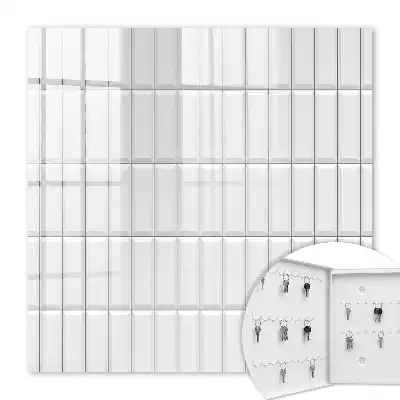 Wall mounted key cabinet Subtle panel geometry