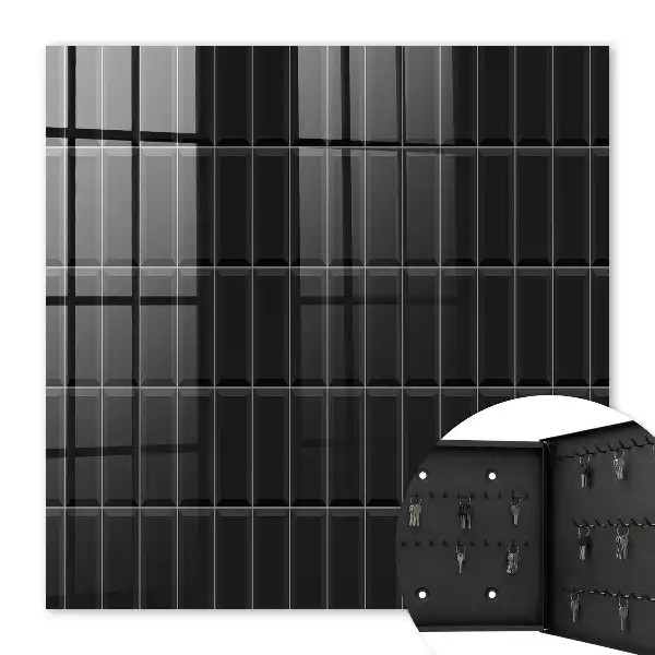 Key cabinet Black rectangles composition