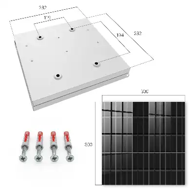 Key cabinet Black rectangles composition