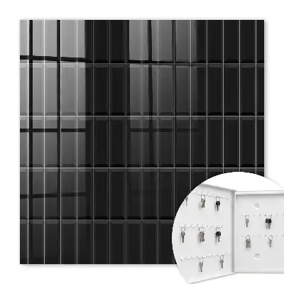 Key cabinet Black rectangles composition
