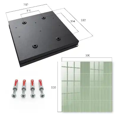 Key box for home Green checkered minimalist style
