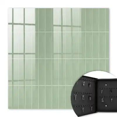 Key box for home Green checkered minimalist style