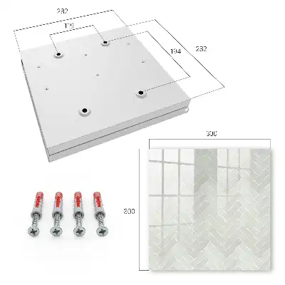 Key cabinet Herringbone pattern in muted colors