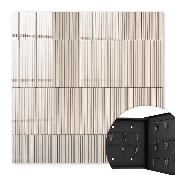 Decorative key box Minimalism of lines subdued in beige