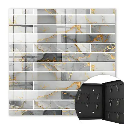 Wall mounted key cabinet Modern elegance in shades of gray