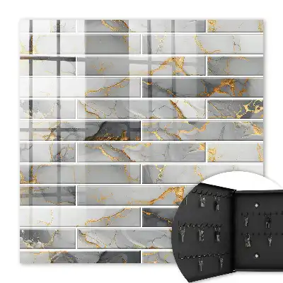 Wall mounted key cabinet Modern elegance in shades of gray