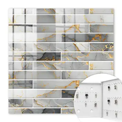 Wall mounted key cabinet Modern elegance in shades of gray