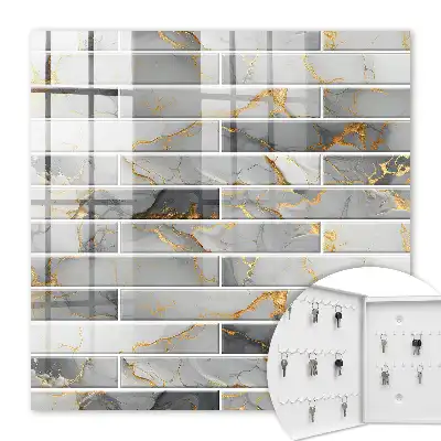 Wall mounted key cabinet Modern elegance in shades of gray