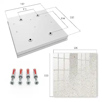 Key cabinet Beige stone subtle minimalist