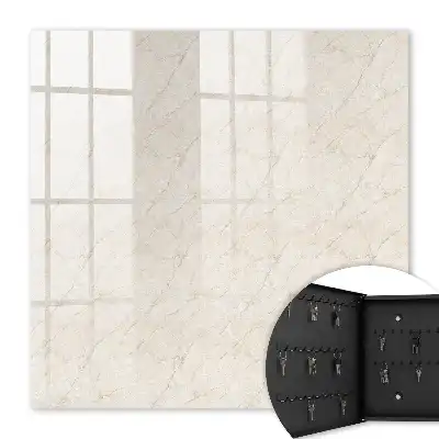Wall mounted key box Marble elegance with creamy harmony