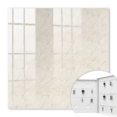 Wall mounted key box Marble elegance with creamy harmony