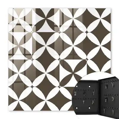 Decorative key box Geometric composition symmetrical contrasting