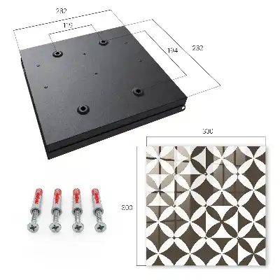 Decorative key box Geometric composition symmetrical contrasting
