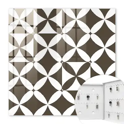 Decorative key box Geometric composition symmetrical contrasting