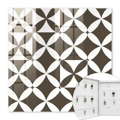 Decorative key box Geometric composition symmetrical contrasting