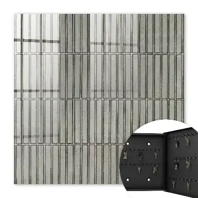 Key box for home Gray tiles with geometric pattern