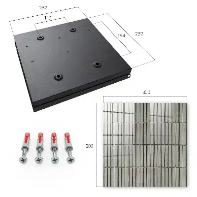 Key box for home Gray tiles with geometric pattern