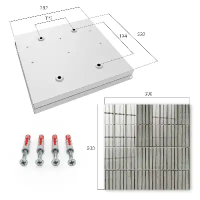 Key box for home Gray tiles with geometric pattern