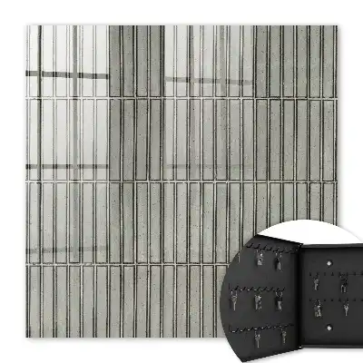 Key box for home Gray tiles with geometric pattern