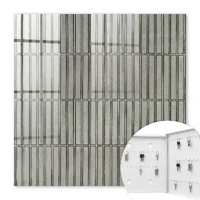 Key box for home Gray tiles with geometric pattern