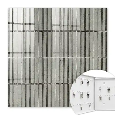 Key box for home Gray tiles with geometric pattern