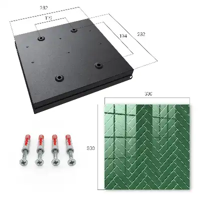 Wall mounted key cabinet The green herringbone of a space of elegance