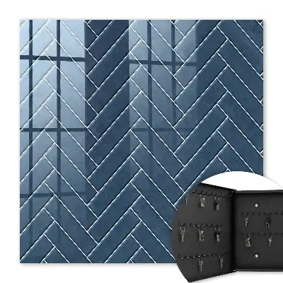 Key cabinet Herringbone navy blue