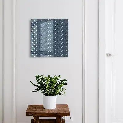 Key cabinet Herringbone navy blue