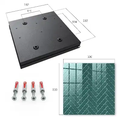 Wall mounted key box Herringbone turquoise color