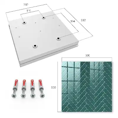 Wall mounted key box Herringbone turquoise color