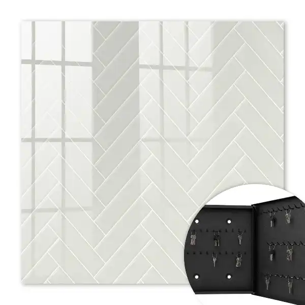 Key box for home A subtle herringbone pattern in pastel tones