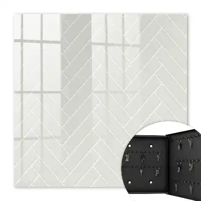 Key box for home A subtle herringbone pattern in pastel tones