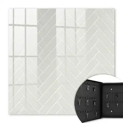 Key box for home A subtle herringbone pattern in pastel tones