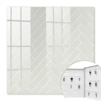 Key box for home A subtle herringbone pattern in pastel tones