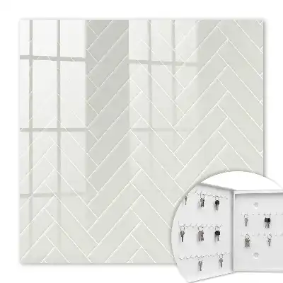 Key box for home A subtle herringbone pattern in pastel tones