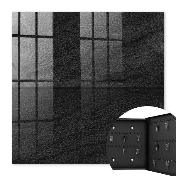 Wall mounted key cabinet Elegant black and gray