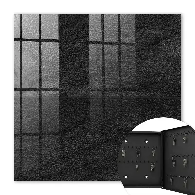 Wall mounted key cabinet Elegant black and gray