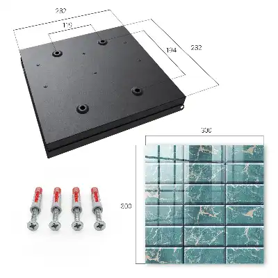 Decorative key box Turquoise marble tiles