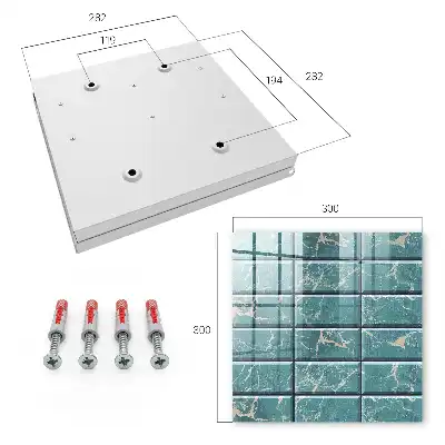 Decorative key box Turquoise marble tiles