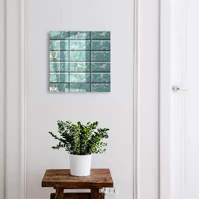 Decorative key box Turquoise marble tiles