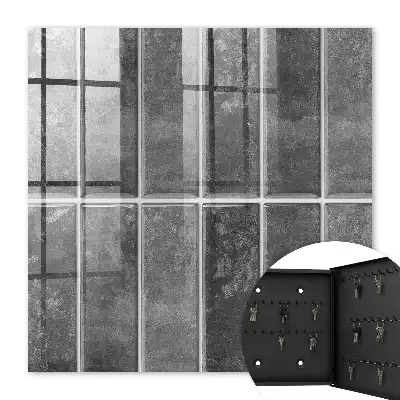Key cabinet Gray tiles emphasizing modernity
