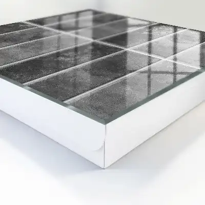 Key cabinet Gray tiles emphasizing modernity