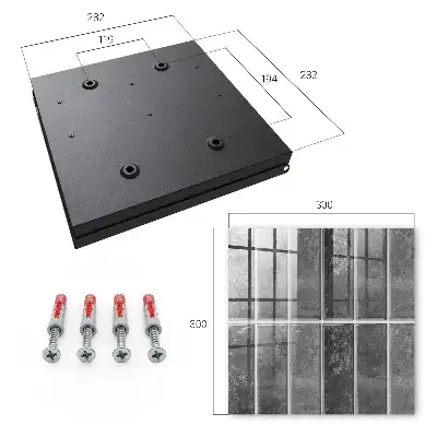 Key cabinet Gray tiles emphasizing modernity